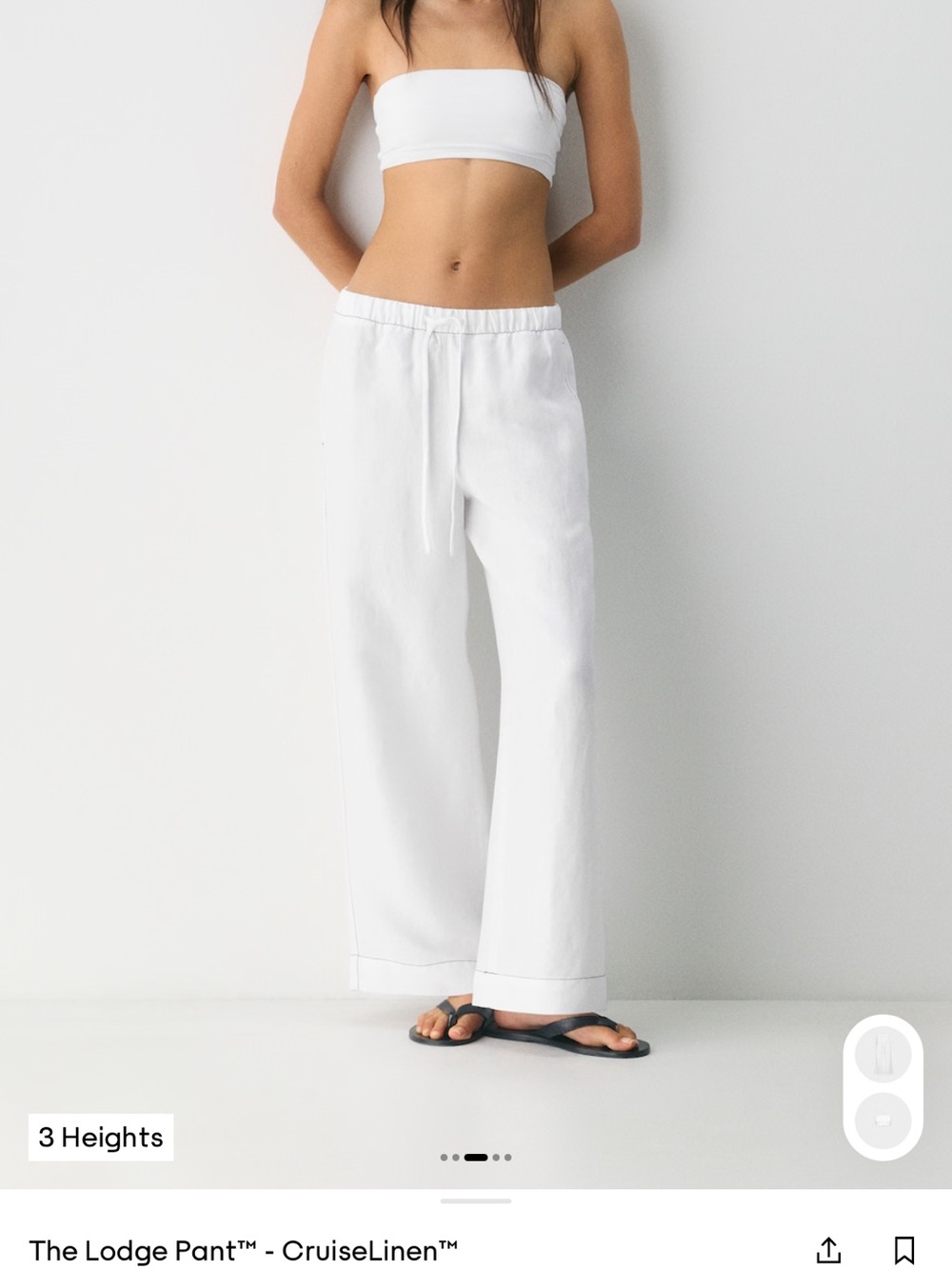 The Lodge Pant™ CruiseLinen™ Wide-Leg Pull-On Pants in White
